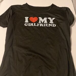 Black 'I Love My Girlfriend' T-Shirt